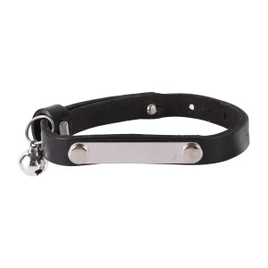 1 Pc Pet Cat Collar Personalized Antiloss Diy Custom Adjustable Leather Cat Collar With Bell Kitten Collar