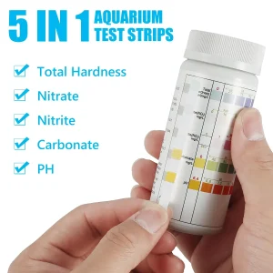 100Pcs Aquarium Test Strips Water Quality Test Strip 7/in1 Fish Tank Test Kit Freshwater Saltwater Aquarium
