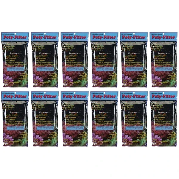 12 PACK - 12 x Poly Bio Marine Poly Filter Pad 4" x 8"