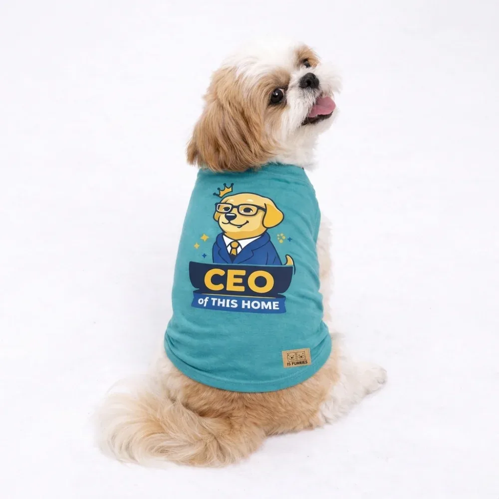 15 Furries CEO Sleeveless T shirts for Dogs (Blue) - Image 2