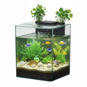 2 Gallon Fish Tank Aquarium Smart Arch Clear GPPS 3 Color Self Cleaning