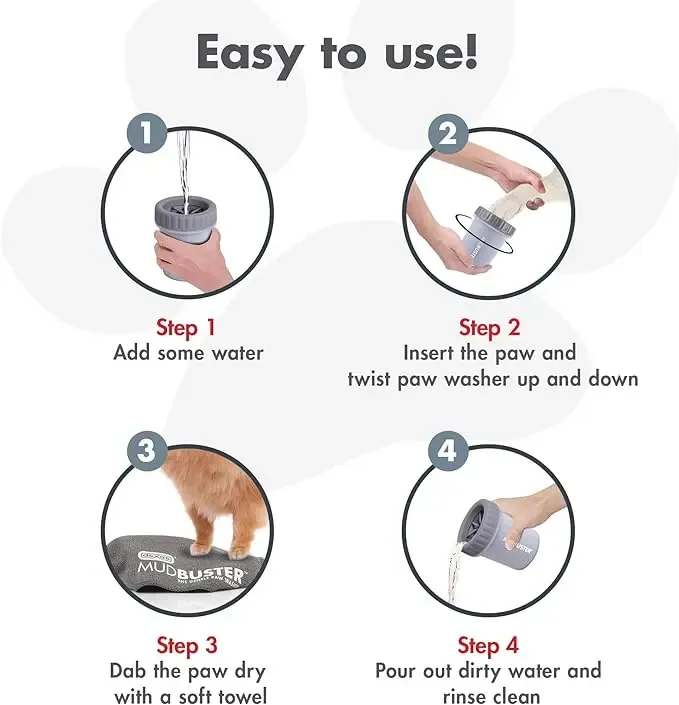 2-in-1 Dog Paw Cleaner Cup | Mud Washer & Grooming Brush - Image 2