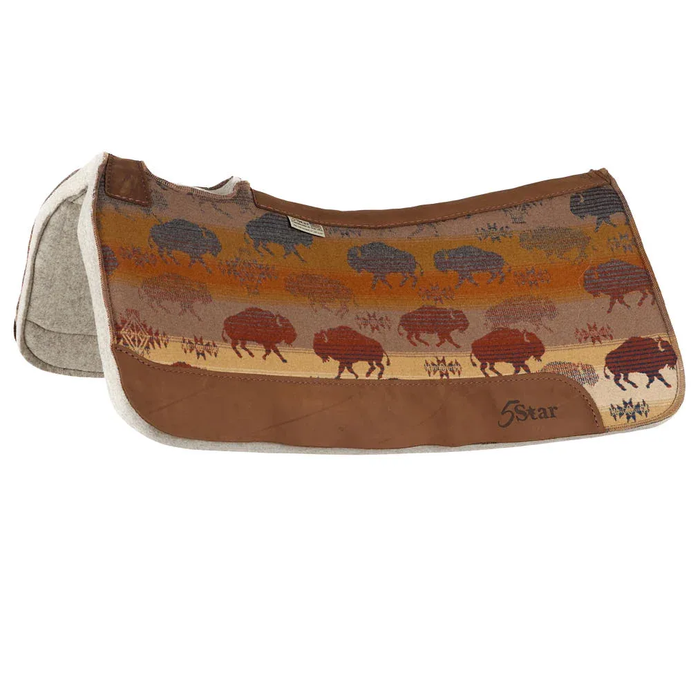 5 Star Equine Products Supplies Inc. 1in Natural All Around Buffalo Felt Saddle Pad