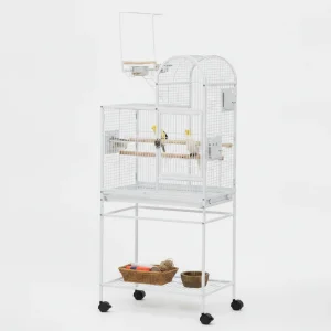 55" Large Parrot Cage with Toy Hooks Above Top Bird Perch
