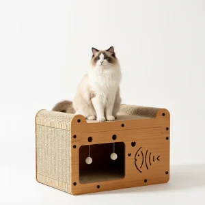 56cm Bubble Fish Shape Cat Scratcher Sofa