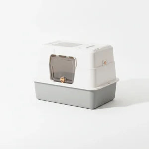 60-40-40cm Fully Enclosed Stainless Steel Cat Litter Box