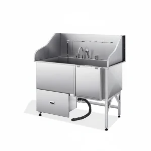 61 Inch Dog Grooming Bath Tub Stainless Steel W Ramp Water Filter