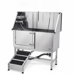 62 Inch Dog Grooming Bath Tub Stainless Steel W Ramp Water Filter Left