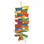A and E Cages Happy Beaks Wooden Wedges w- Bell Bird Toy LG - Image 2