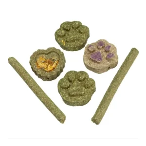 A & E Cages Barnyard Nibbles Hay Chew Small Animal Bites, Variety 6-Piece