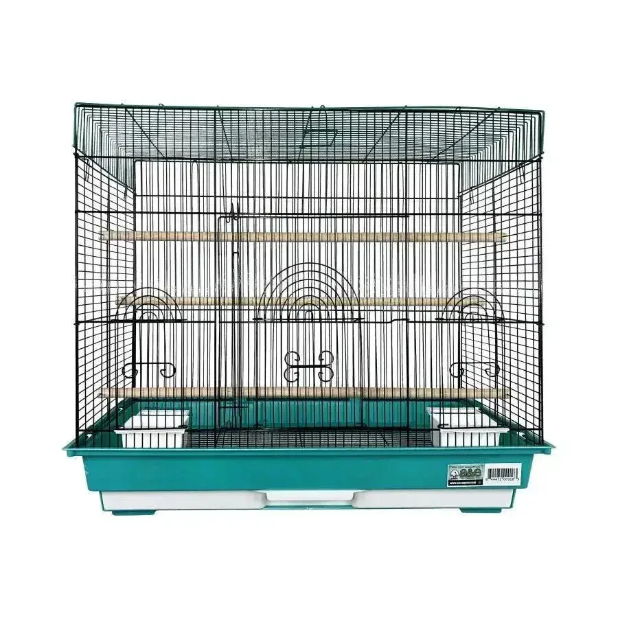 A & E Cages Happy Beaks 2-Tone Flat Top Bird Cage 26In X 14In X 23 in, 2 pk