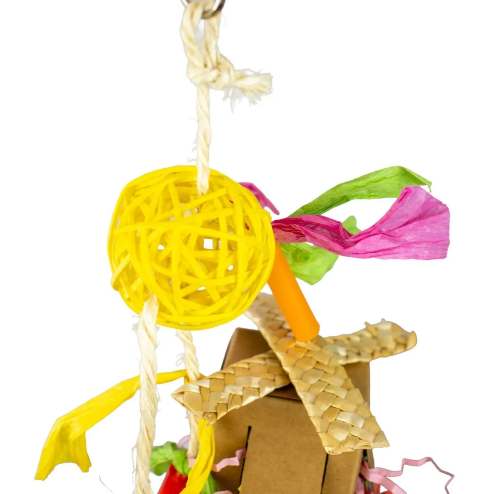 A & E Cages Happy Beaks Confetti Crinkle Cubes Bird Toy 1ea - Image 2