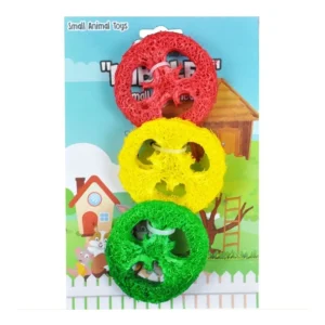 A & E Cages Nibbles Small Animal Loofah Chew Toy Slices