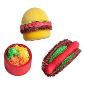 A & E Cages Nibbles Summer Cookout Wood Loofah Small Animal Chews, One Size