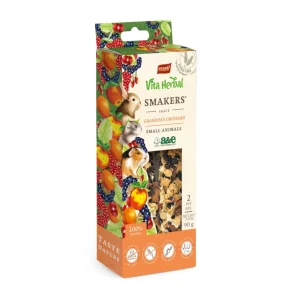 A & E Cages Vitapol Vita Herbal Smakers Grandpa's Orchard Small Animal Treat, 2-Pack
