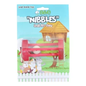 A & E Cages Wooden Triangle with Ball Small Animal Chew Toy