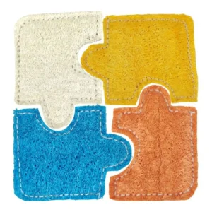 A & E Nibbles Piece Out Puzzle Loofah Chew Toy