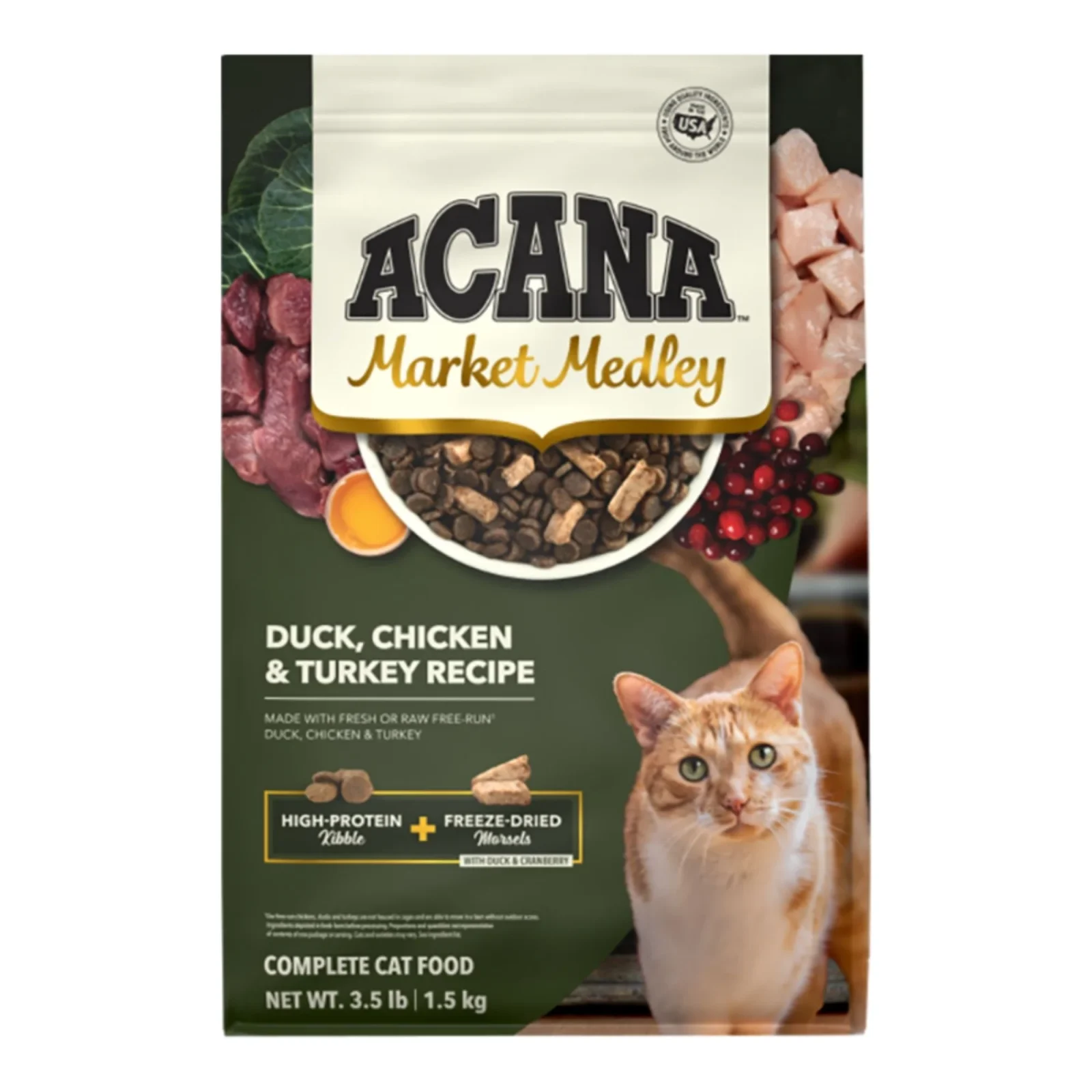 Acana Cat Market Medley Grain Free Poultry + Freeze-Dried Duck Morsels 3.5Lbs