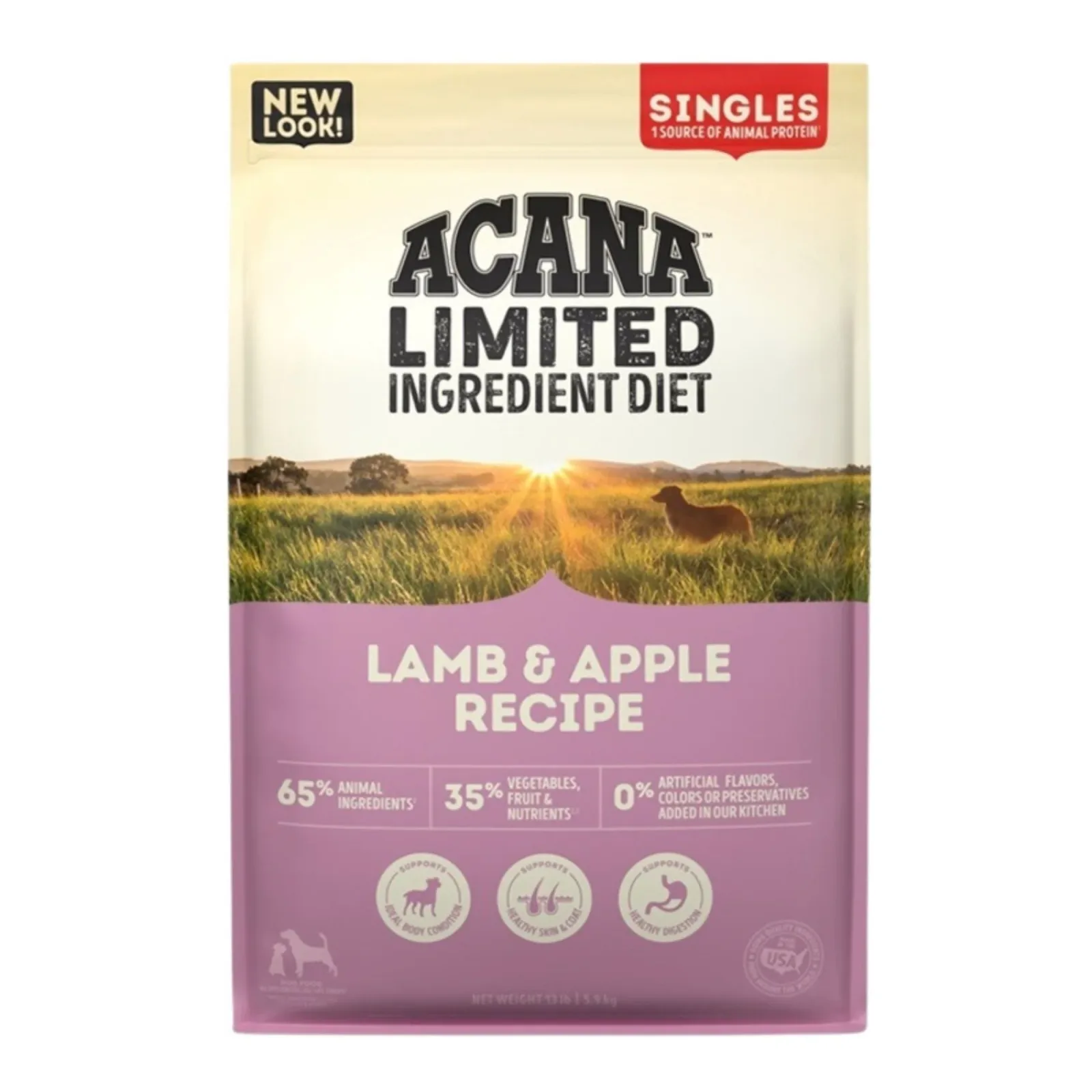 Acana Dog Grain-Free Singles Lamb & Apple Recipe, 13 lb