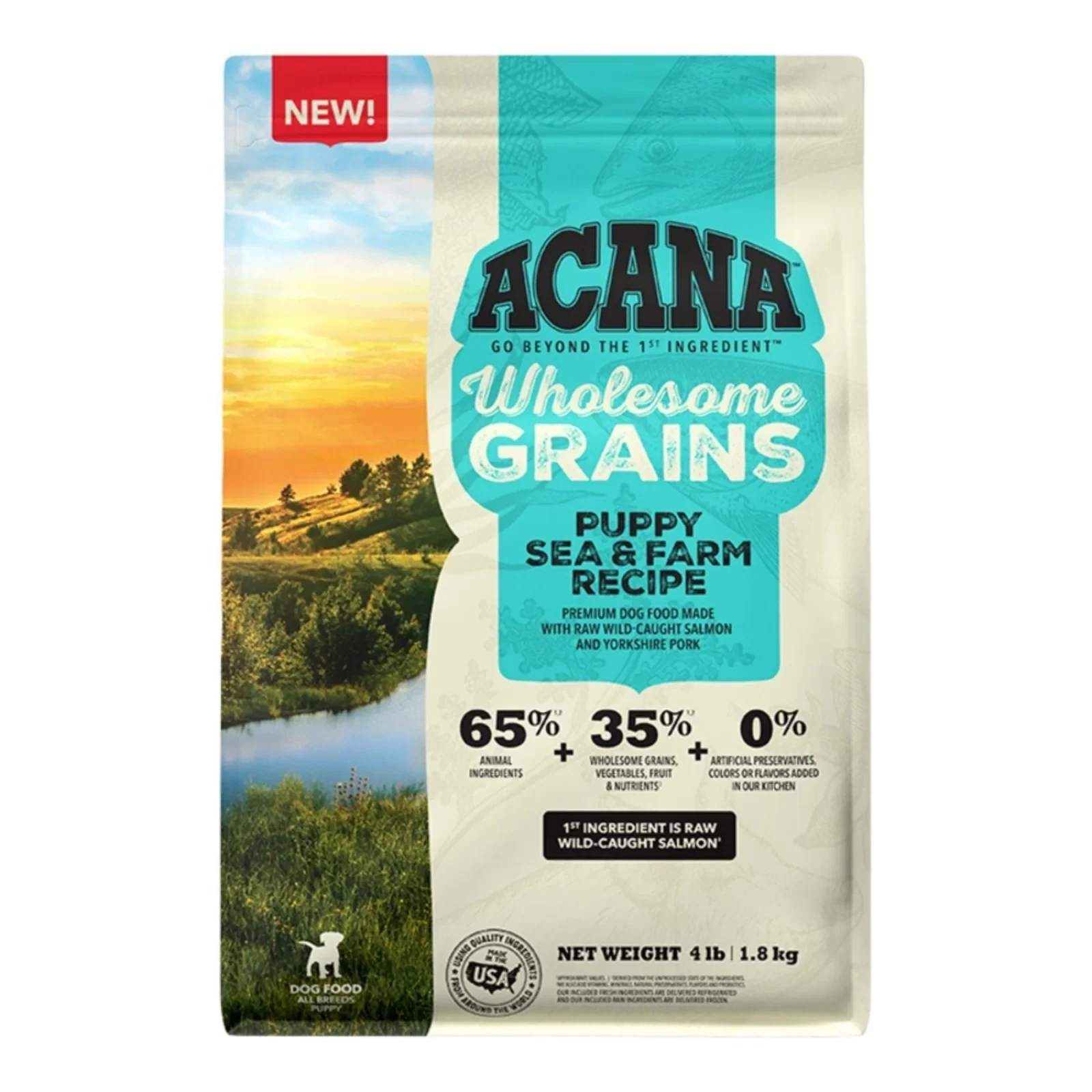Acana Wholesome Grains Puppy Sea & Farm Recipe, 4 lb
