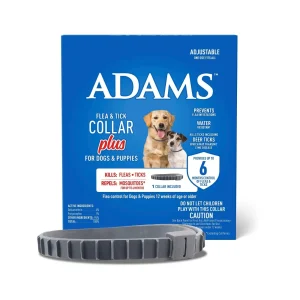 ADAMS Flea & Tick Adjustable Collar Plus for Dogs and Puppies