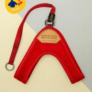 Adjustable Easy Dog Harness in Red
