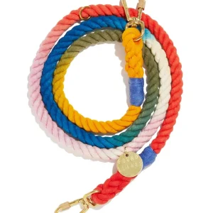 Adjustable Rope Dog Lead in Henri Ombre (Made in the USA)