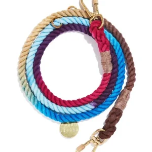 Adjustable Rope Dog Lead in Mood Ring (Made in the USA)