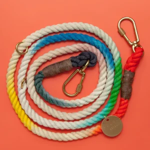Adjustable Rope Lead in Dog & Co. Ombre (Made in the USA)