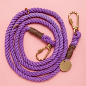 Adjustable Rope Lead in Wisteria (Made in the USA)