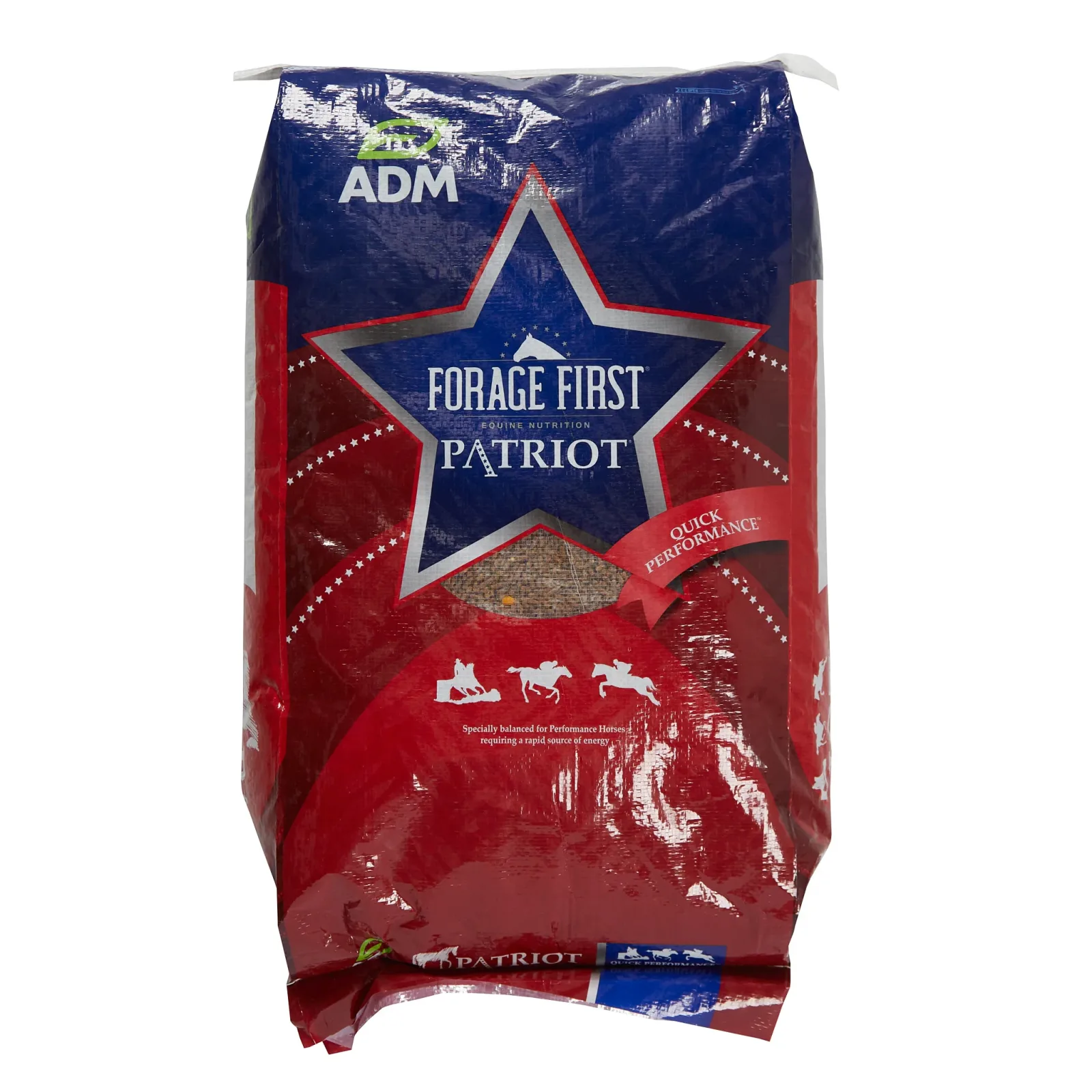 Adm Animal Nutrition Patriot Quick Performance Horse Feed 50lb Bag