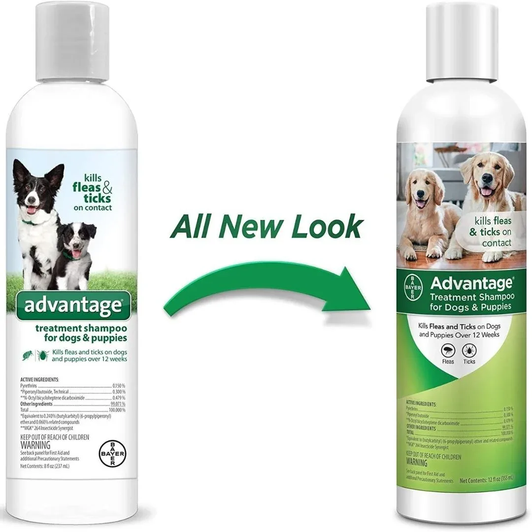 Advantage Flea & Tick Shampoo Puppies & Dog 8oz - Image 2