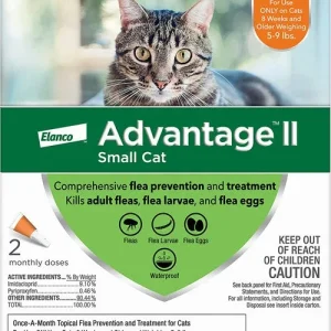 Advantage II Cat Small Orange 2-Pack
