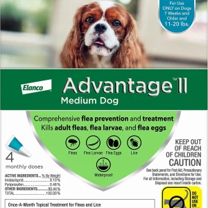 Advantage II Flea Protection Medium Dog 11-20lbs 4pk