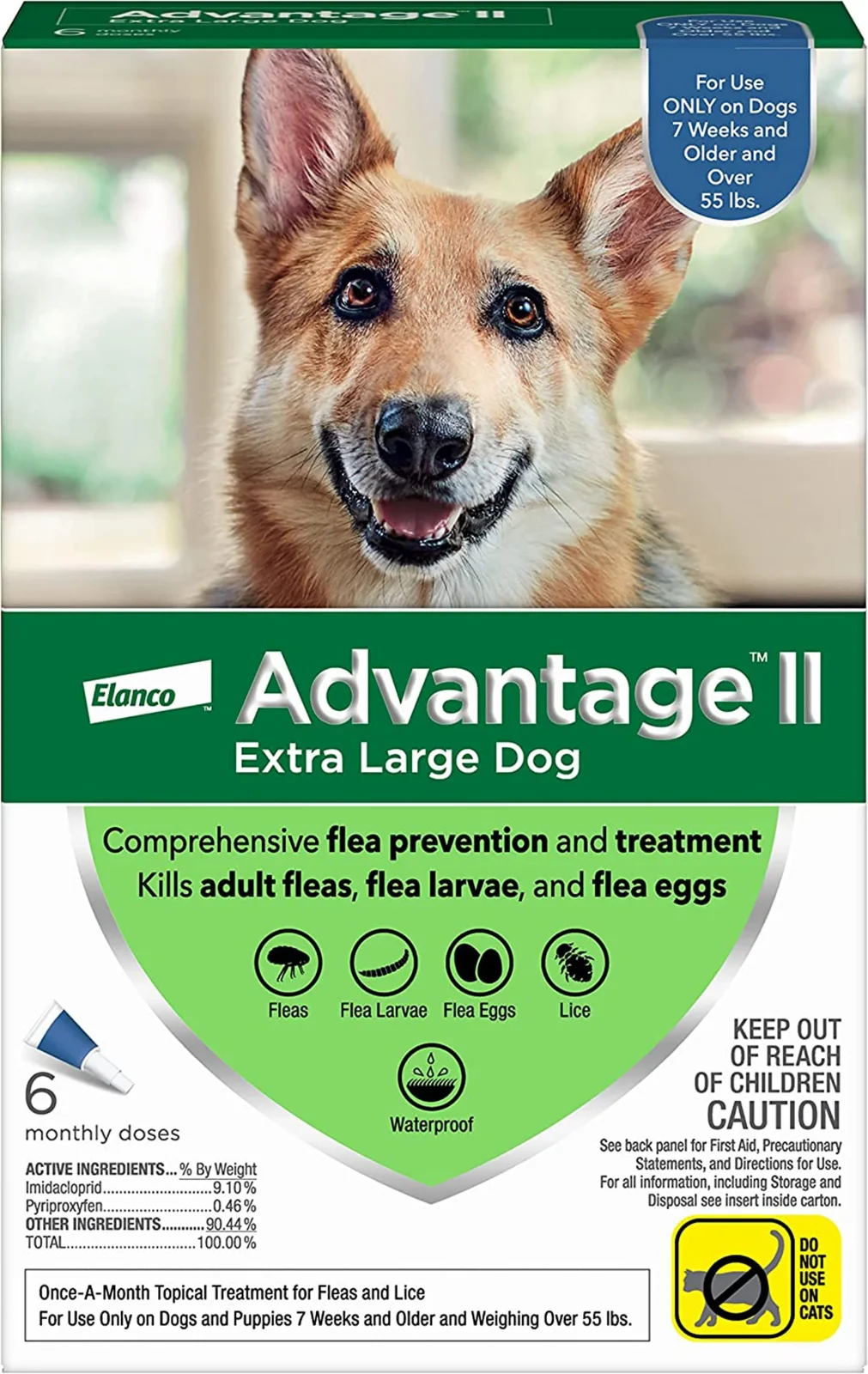 Advantage II Flea Protection X-Large Dog Over 55lbs 6pk