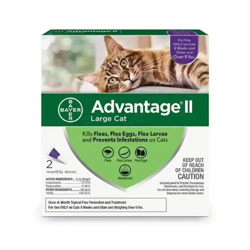 Advantage II Flea Treatment for Large Cats – 2 Dose