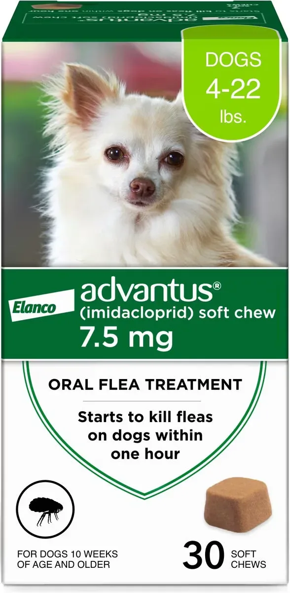 Advantus Soft Chews for Dogs 7.5 mg for Small to Medium Dog, 30 Count