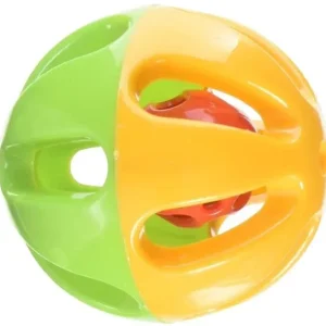 AE Cage Company Happy Beaks Large Round Rattle Foot Toy for Birds 3 Inch Wide