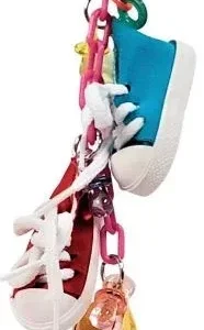 AE Cage Company Happy Beaks Sneakers on a Line Bird Toy