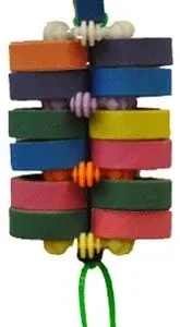AE Cage Company Happy Beaks Starts and Bagels Bird Toy
