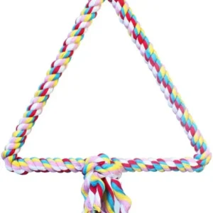 AE Cage Company Happy Beaks Triangle Cotton Rope Swing for Birds