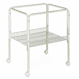 A&E Cage Universal Stand White 2pk