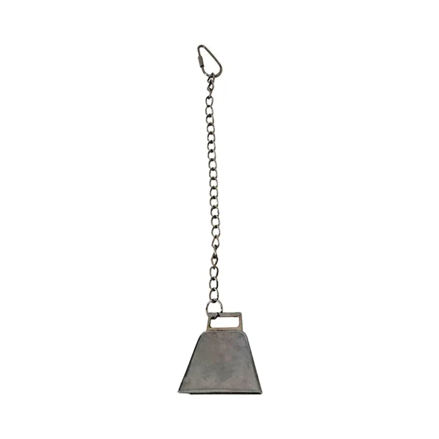 A&E Happy Beaks Silver Bird Bell on Chain Bird Toy Large - Image 2