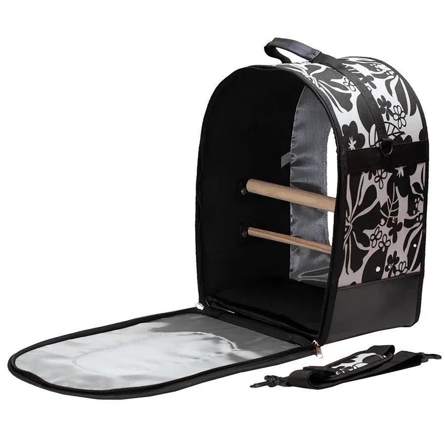 A&E Happy Beaks Soft Sided Bird Carrier Black Large - Image 2