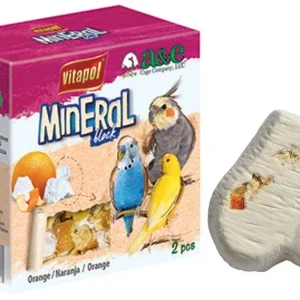 A&E Vitapol Infused Mineral Block Orange 35g