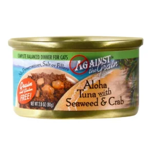 Against the Grain Aloha Tuna With Seaweed & Crab Dinner Wet Cat Food 2.8 oz. 24 ct