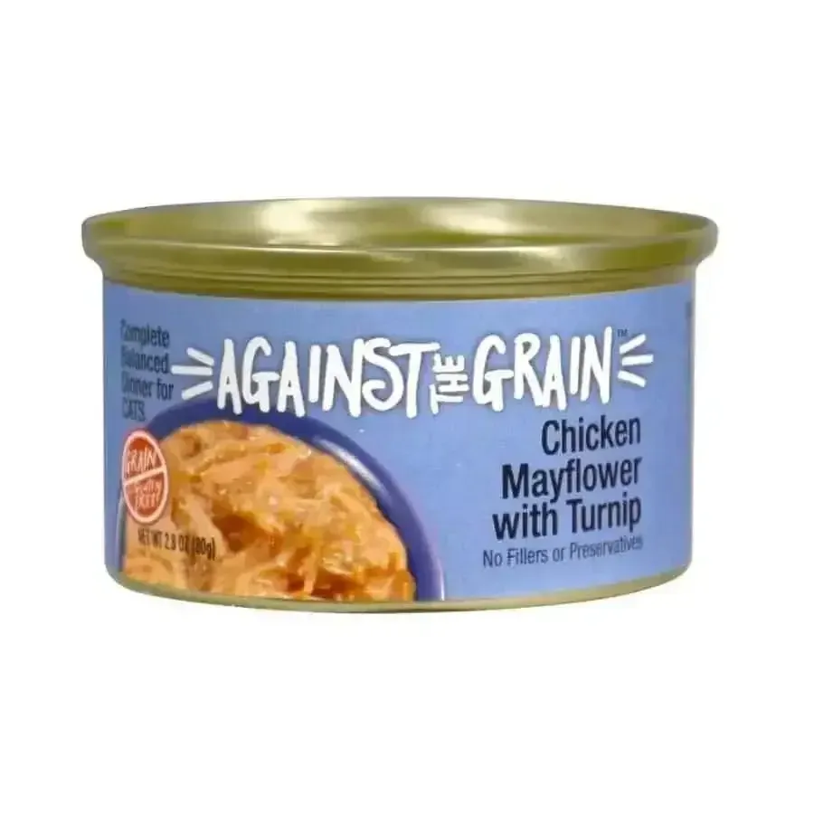 Against the Grain Chicken Mayflower With Turnip Dinner For Cats 2.8-oz, case of 24