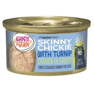 Against the Grain Skinny Chickie With Turnip Dinner in Gravy Wet Cat Food 2.8 oz. 24 ct