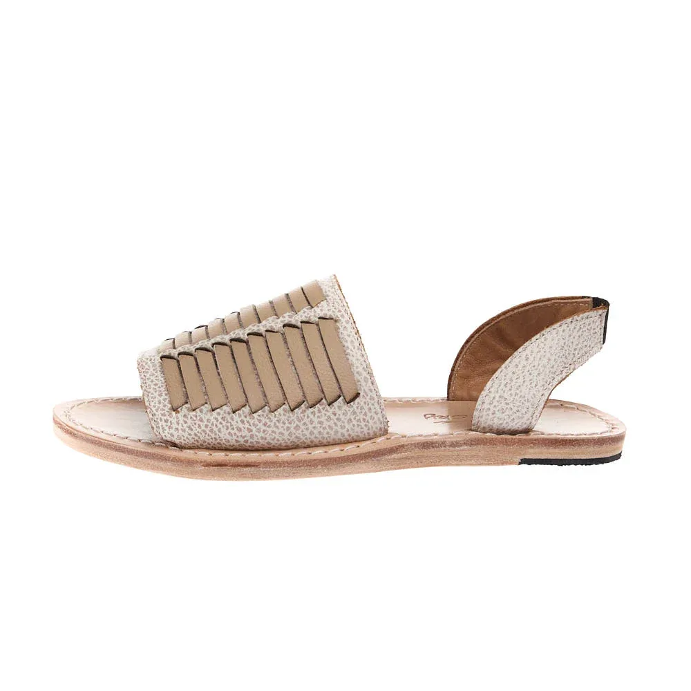 Agavesky Women's Nova Cream Leather Sandal - Image 2