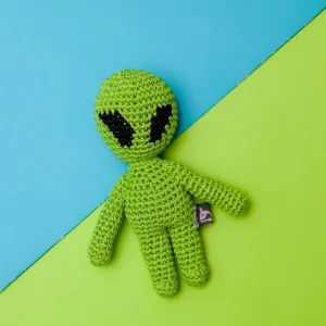 Alien Squeaky Knit Dog Toy